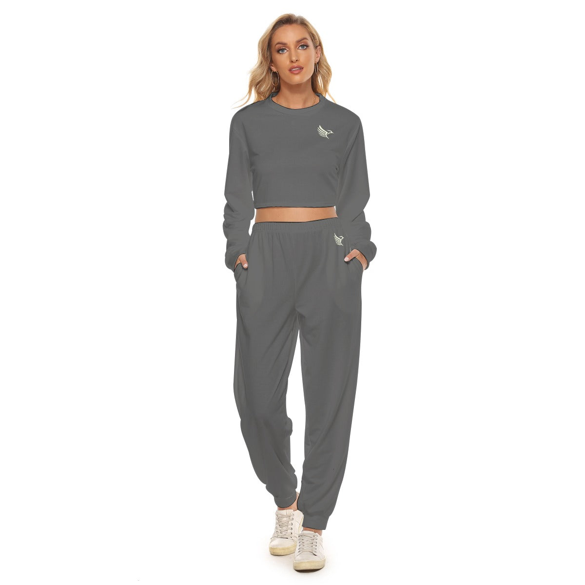 Crop Sweatshirt Suit