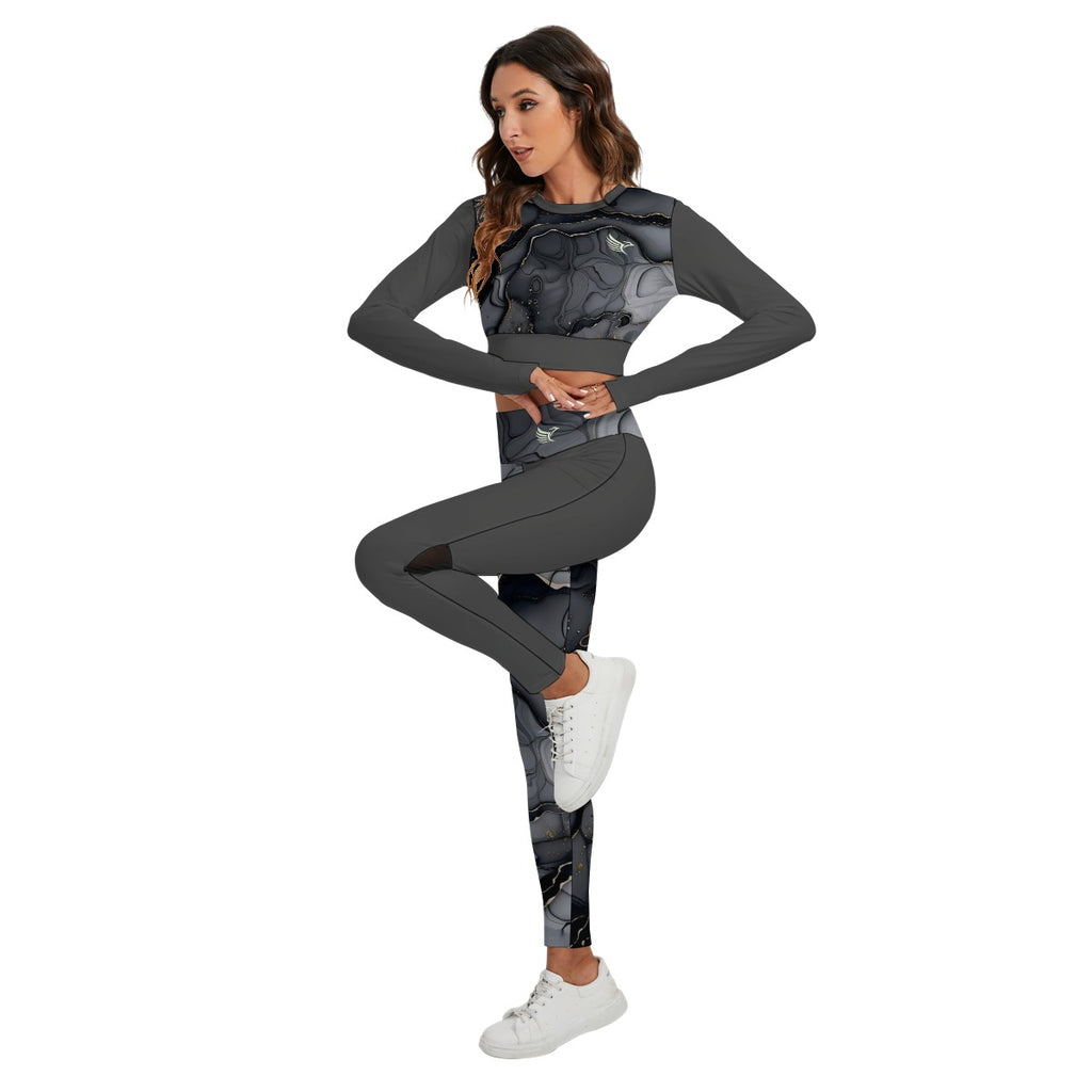 Sport Set With Backless Top And Leggings