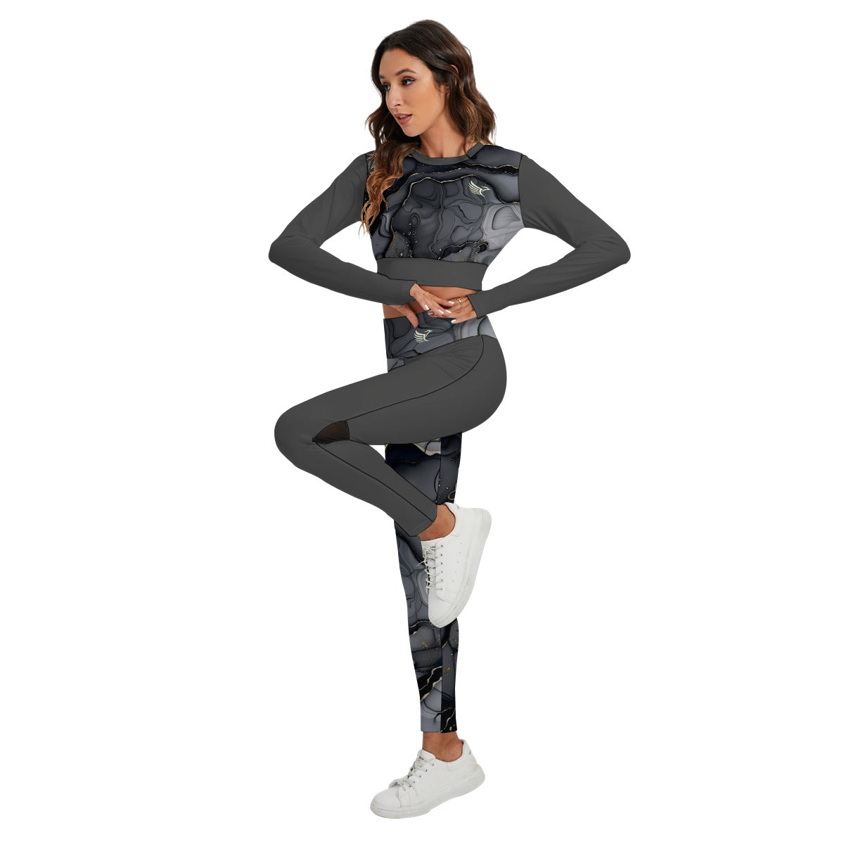 Sport Set With Backless Top And Leggings