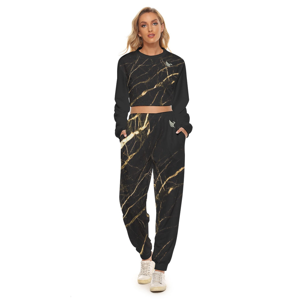 Crop Sweatshirt Suit