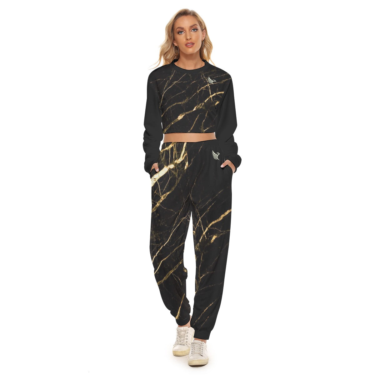 Crop Sweatshirt Suit