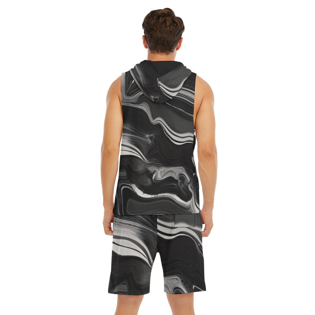 Sleeveless Vest And Shorts Set