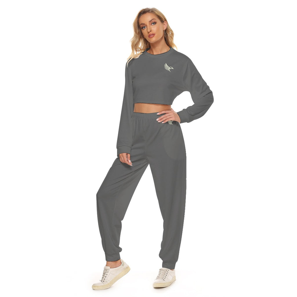 Crop Sweatshirt Suit