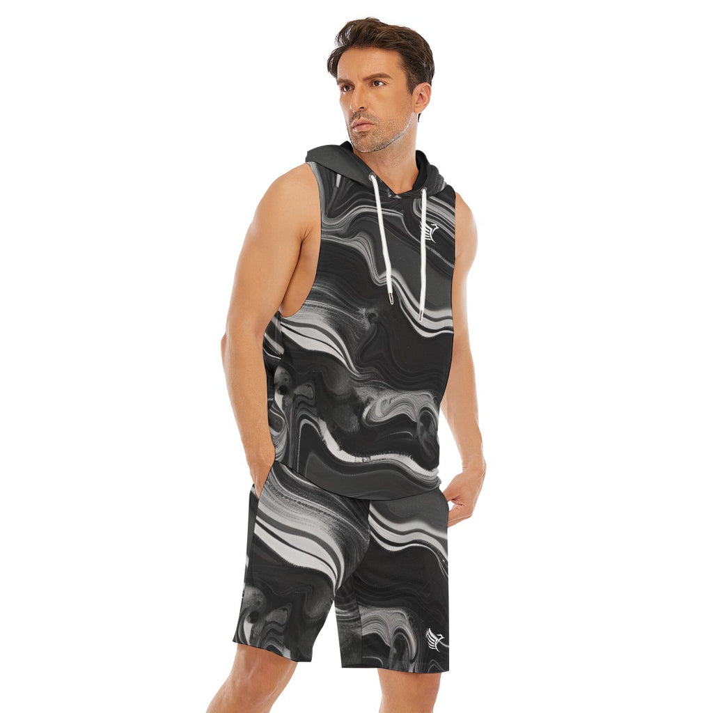 Sleeveless Vest And Shorts Set