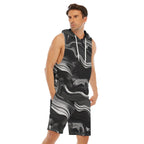 Sleeveless Vest And Shorts Set